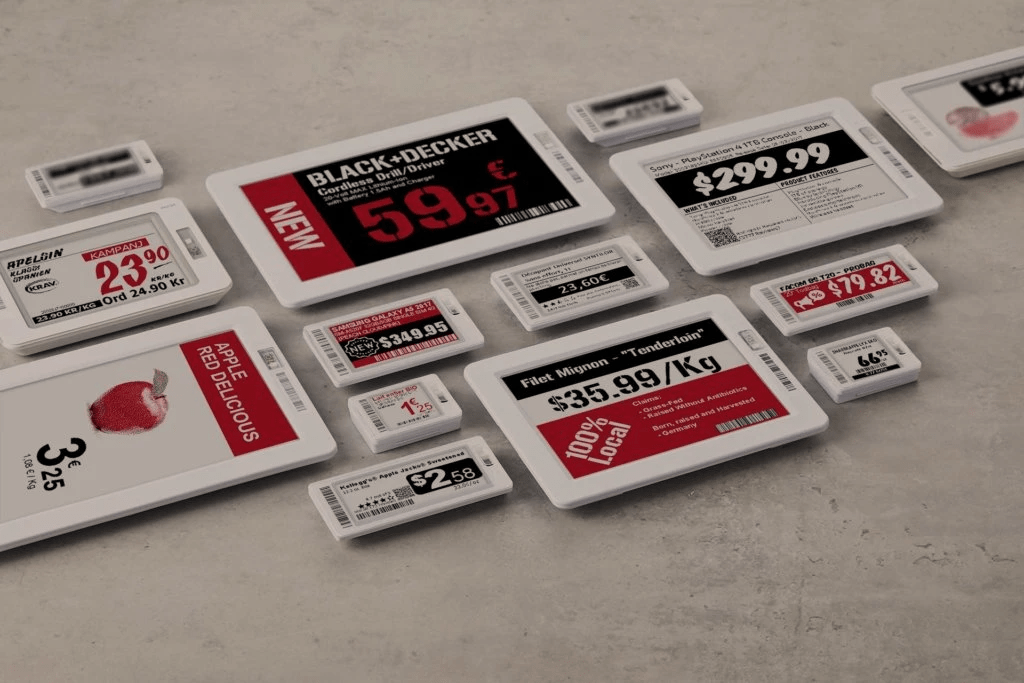 Digital Price Tags On Shelves With Goods 12 Benefits Advision Digital Price Tags On Shelves With Goods 12 Benefits Advision