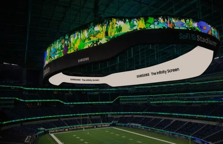 Advertising on large stadium screens increases product sales by 40%